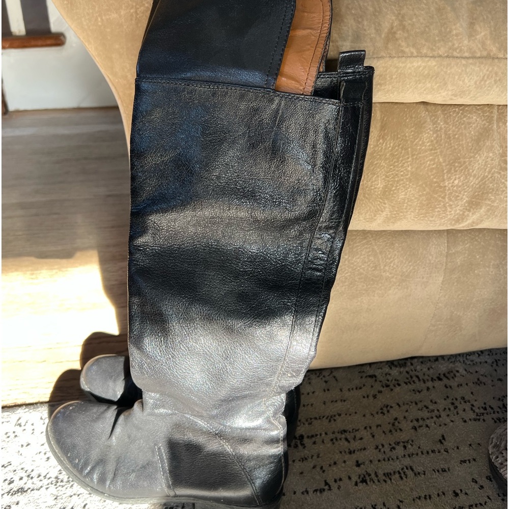 Black knee high boots